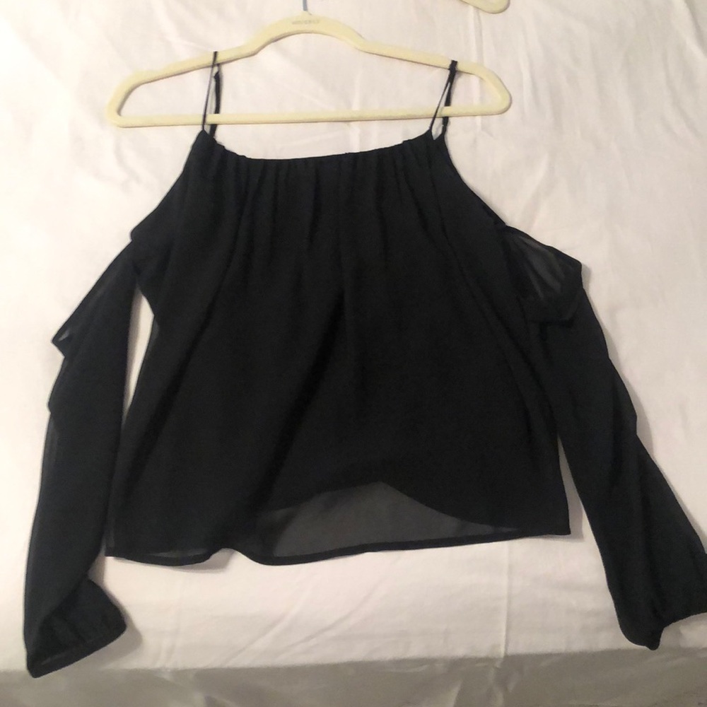 Sheer lined black express top